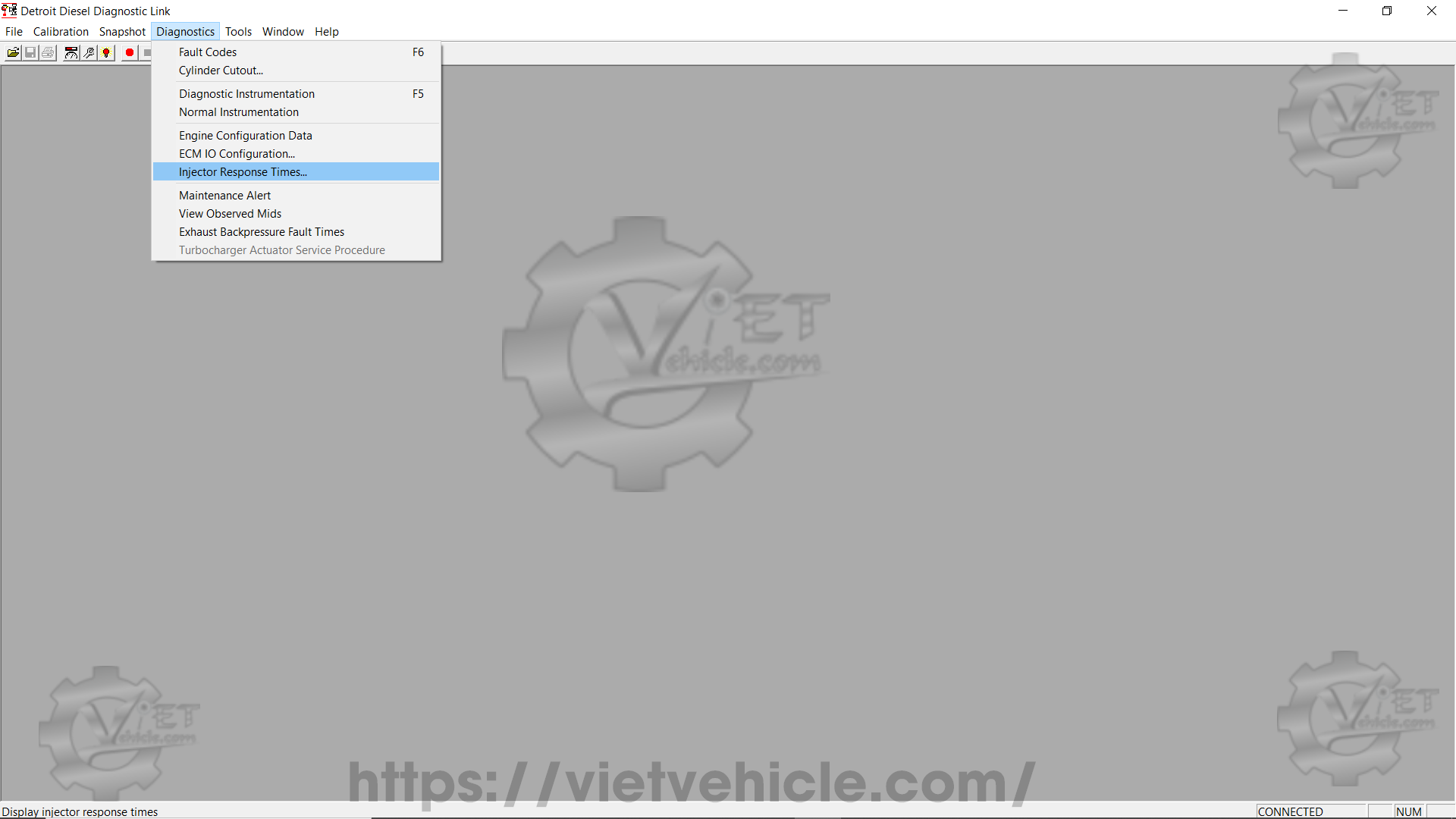 how to check injector response time on detroit dddl 2