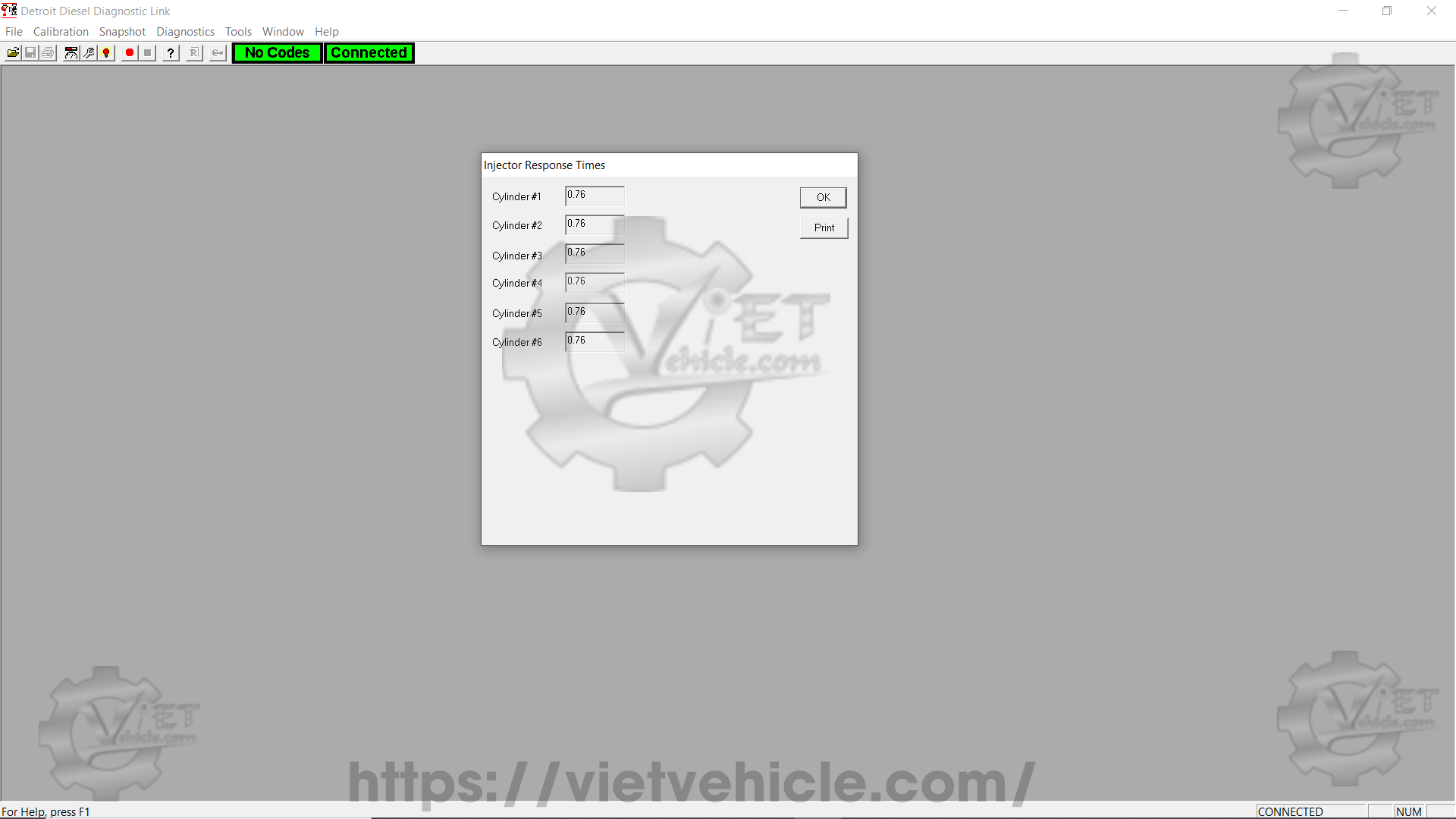 how to check injector response time on detroit dddl 3